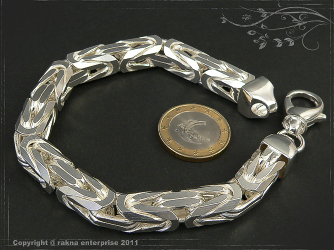 Königskette Armband 925 Silber Breite 10mm 