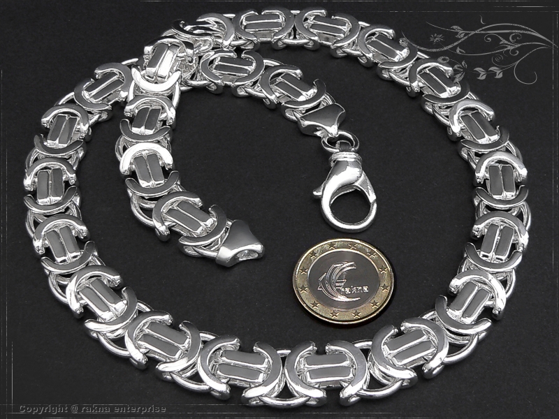 Flache Königsketten 925 Silber Breite 14mm
