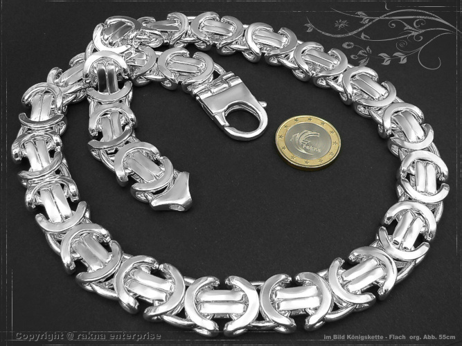 Flache Königsketten 925 Silber Breite 17mm