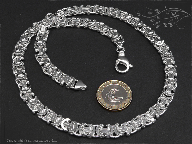 Flache Königsketten 925 Silber Breite 9mm
